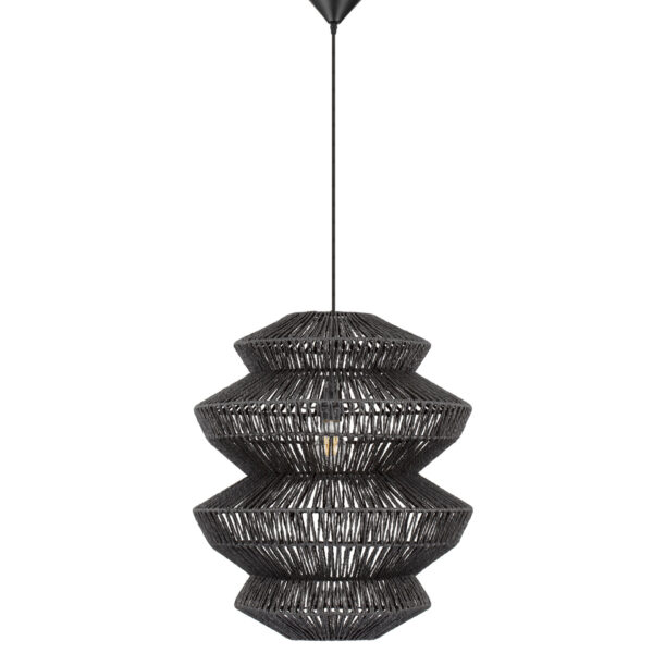Lustra Nua 12W, Negru si Otel, Furtun luminos Nova Luce