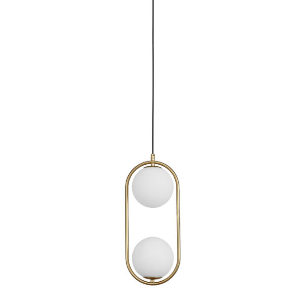 Lustra Obitar 10W, Alb, Auriu si Sticla, Metal Nova Luce