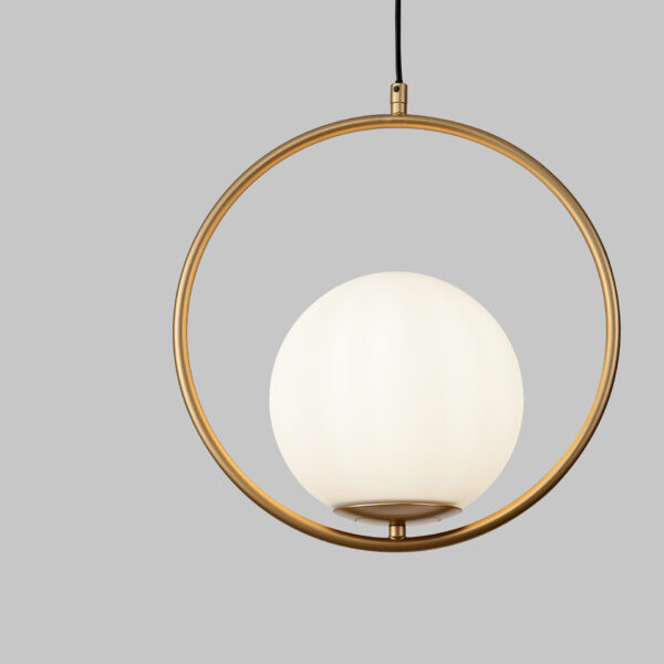 Lustra Obitar 12W, Alb, Auriu si Sticla, Metal Nova Luce