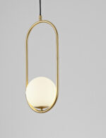 Lustra Obitar 5W, Alb, Auriu si Sticla, Metal Nova Luce