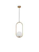 Lustra Obitar 5W, Alb, Auriu si Sticla, Metal Nova Luce