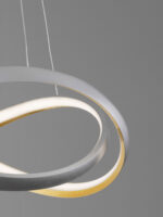 Lustra Odrey 40W 2700 | 3500 | 5000K, Auriu, Argintiu si Aluminiu, Acrilic Nova Luce