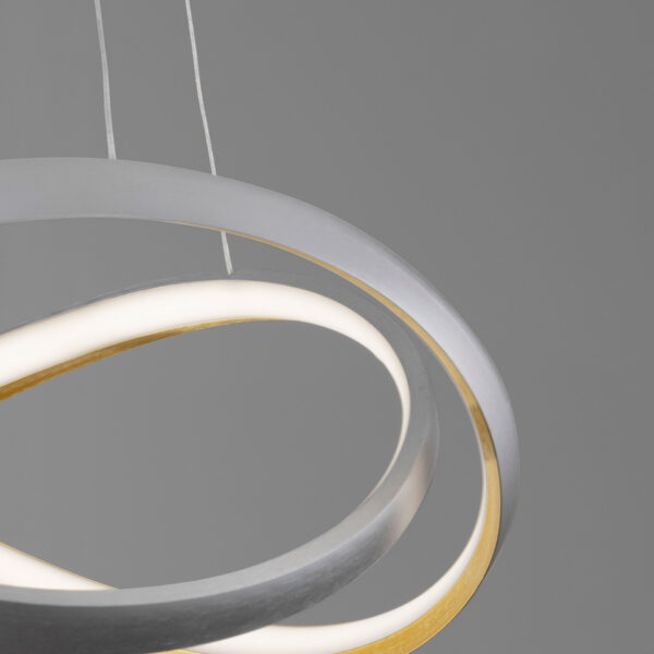 Lustra Odrey 40W 2700 | 3500 | 5000K, Auriu, Argintiu si Aluminiu, Acrilic Nova Luce