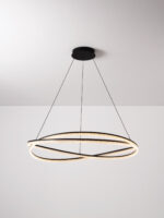Lustra Ofelia 68W 3000K, Negru si Aluminiu, Acrilic Nova Luce