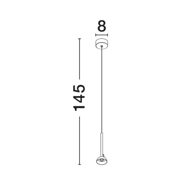 Lustra Ola 4W 3000K, Alb si Aluminiu Nova Luce