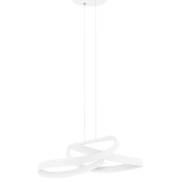 Lustra Olia 47W 3000 | 2700 | 4000K, Alb si Otel, Aluminiu, Silicon Nova Luce