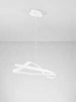 Lustra Olia 47W 3000 | 2700 | 4000K, Alb si Otel, Aluminiu, Silicon Nova Luce
