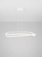 Lustra Olia 47W 3000 | 2700 | 4000K, Alb si Otel, Aluminiu, Silicon Nova Luce