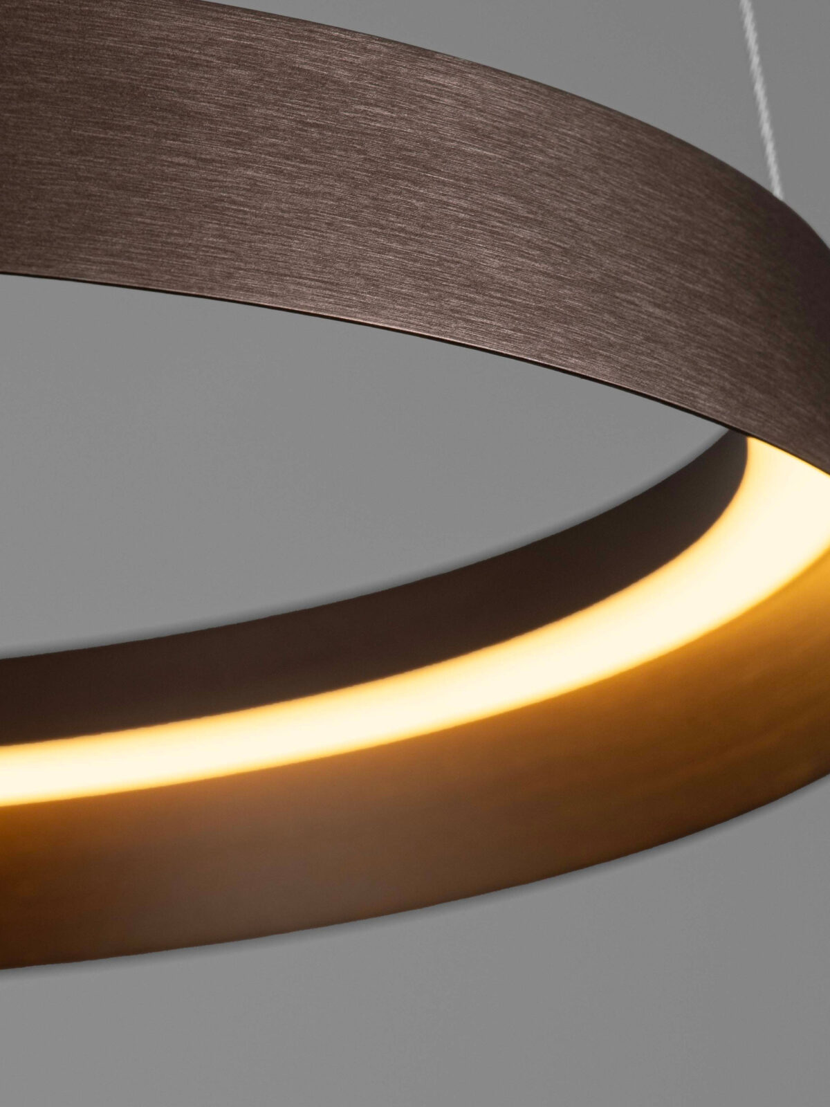 Lustra Ormi 52W 3000 | 2700 | 4000K, Cafea si Aluminiu, Acrilic Nova Luce