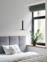 Lustra Palencia 10W 3000K, Negru si Aluminiu, Acrilic Nova Luce