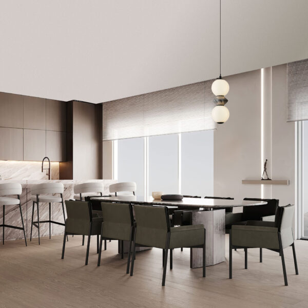 Lustra Pallina 10W 3000K, Gri si Sticla, Metal, Ceramica Nova Luce