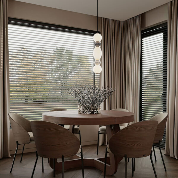 Lustra Pallina 14W 3000K, Alb, Gri si Sticla, Metal, Ceramica Nova Luce