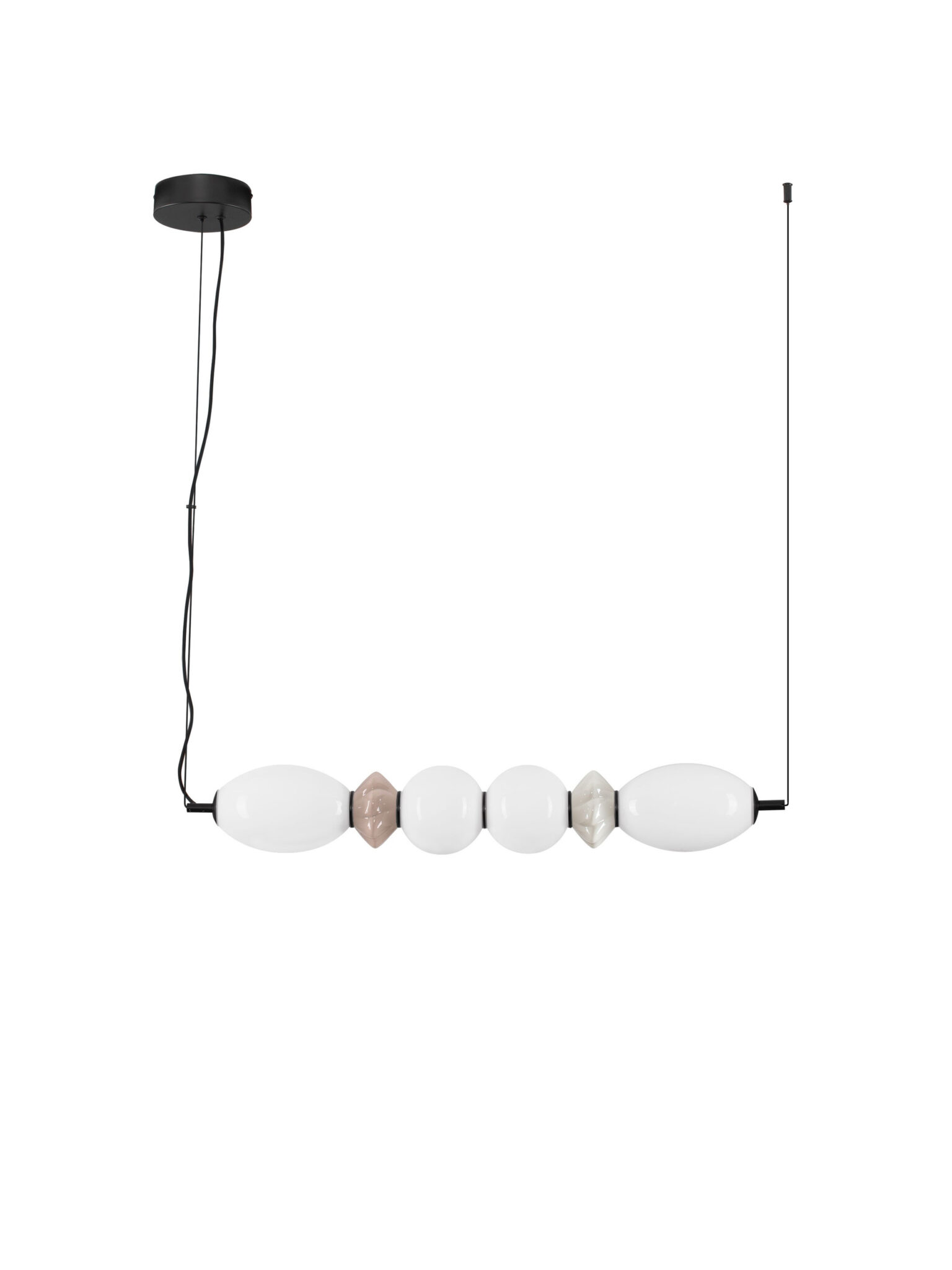 Lustra Pallina 28W 3000K, Gri si Sticla, Metal, Ceramica Nova Luce