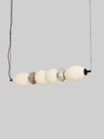 Lustra Pallina 28W 3000K, Gri si Sticla, Metal, Ceramica Nova Luce