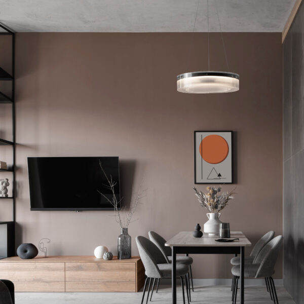 Lustra Pauline 27W 3000K, Transparent si Sticla, Aluminiu Nova Luce