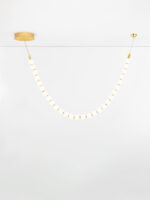 Lustra Perla 48W 3000K, Alb, Auriu si Sticla, Metal Nova Luce