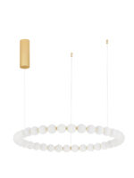 Lustra Perla 72W 3000K, Alb, Auriu si Sticla, Metal Nova Luce