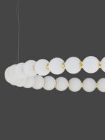 Lustra Perla 72W 3000K, Alb, Auriu si Sticla, Metal Nova Luce