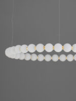Lustra Perla 72W 3000K, Alb, Auriu si Sticla, Metal Nova Luce