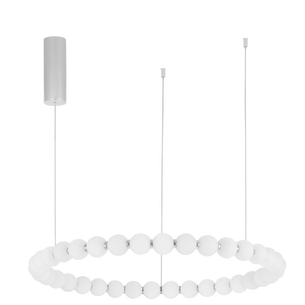 Lustra Perla 72W 3000K, Alb, Crom si Sticla, Metal Nova Luce