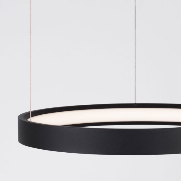 Lustra Perrine 22W 3000K, Negru si Aluminiu, Acrilic Nova Luce