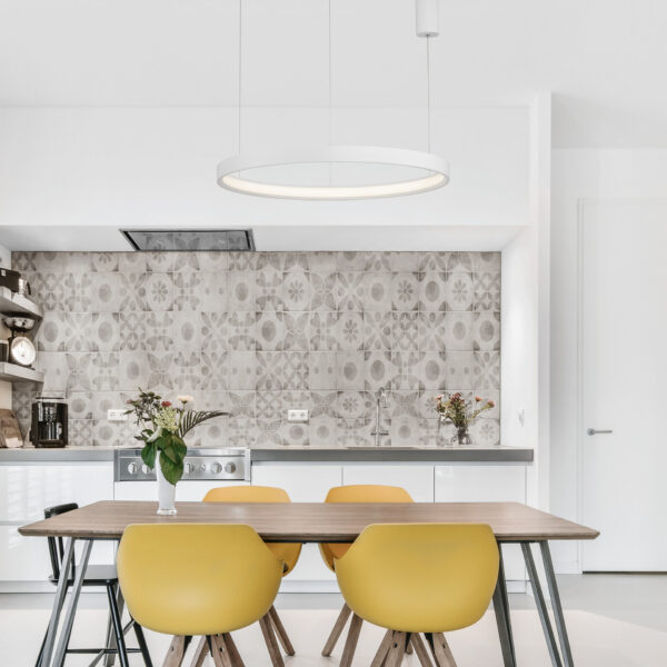 Lustra Perrine 40W 3000K, Alb si Aluminiu, Acrilic Nova Luce