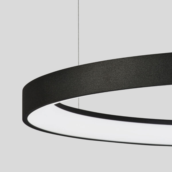 Lustra Pertino 48W 3000K, Negru si Aluminiu, Acrilic Nova Luce