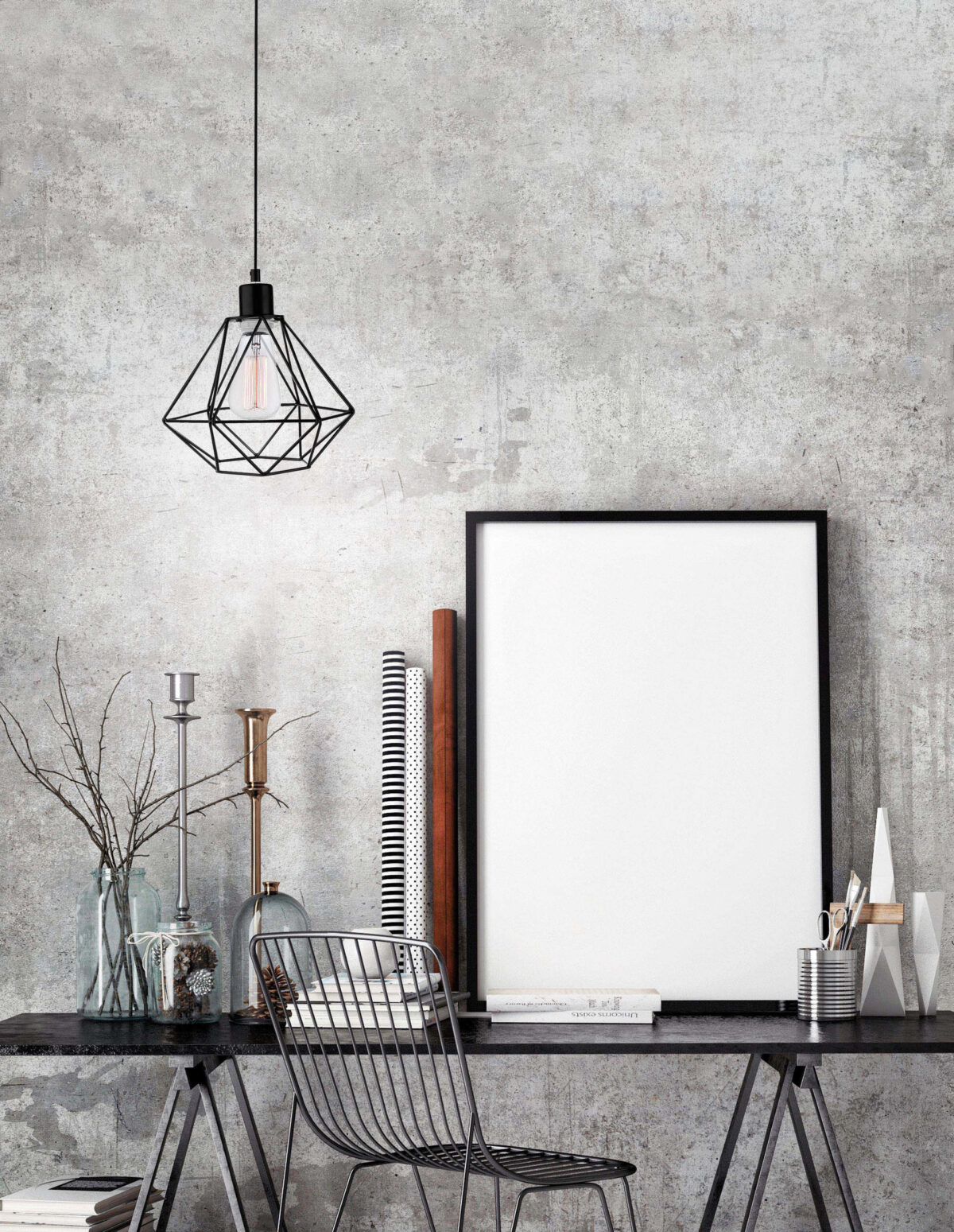 Lustra Pietra 12W, Negru si Metal Nova Luce