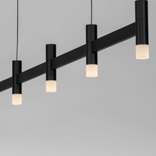 Lustra Poetic 21W 2700 K, Negru si Aluminiu, Acrilic Nova Luce