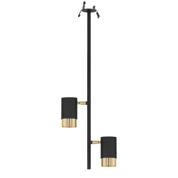 Lustra Pongo 10W, Negru, Auriu si Aluminiu Nova Luce