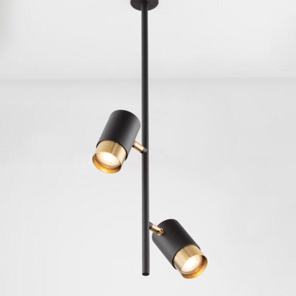 Lustra Pongo 10W, Negru, Auriu si Aluminiu Nova Luce
