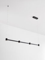 Lustra Puize 24W 3000K, Negru si Aluminiu Nova Luce