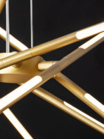 Lustra Raccio 68W 3000K, Auriu si Metal, Acrilic Nova Luce
