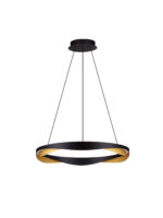 Lustra Radon 53W 3000K, Negru, Auriu si Aluminiu Nova Luce