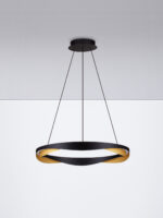 Lustra Radon 53W 3000K, Negru, Auriu si Aluminiu Nova Luce