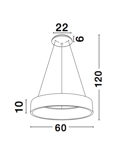 Lustra Rando 54W 3000K, Alb si Aluminiu, Acrilic Nova Luce
