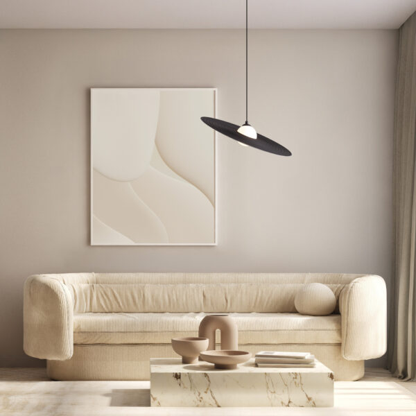 Lustra Reflet 5W, Negru, Alb si Otel, Acrilic Nova Luce