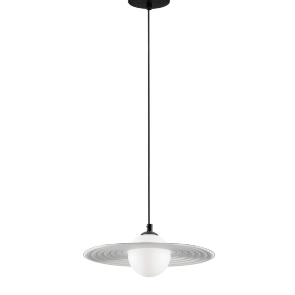 Lustra Reflet 5W, Negru, Alb si Otel, Acrilic Nova Luce