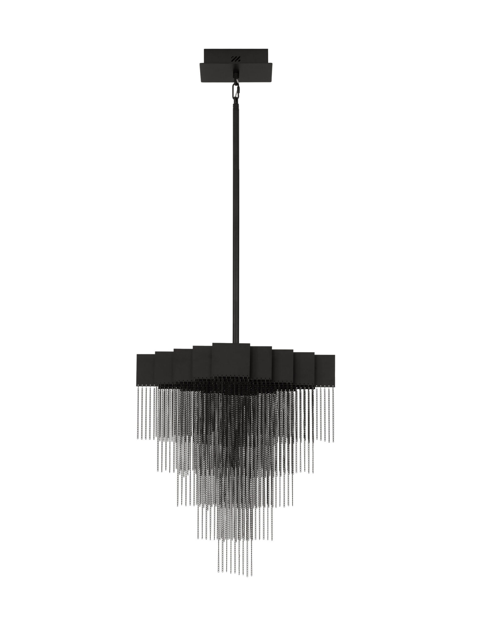 Lustra Revia 28W 3000K, Negru si Otel, Aluminiu Nova Luce