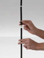 Lustra Revia 79W 3000K, Negru si Otel, Aluminiu Nova Luce