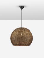 Lustra Rielo 12W, Negru, Maro si Otel, Ratan Nova Luce