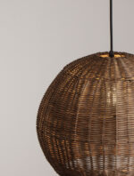 Lustra Rielo 12W, Negru, Maro si Otel, Ratan Nova Luce