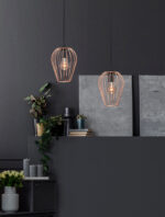 Lustra Sage 12W, Negru, Cupru si Aluminiu, Cablu textil Nova Luce