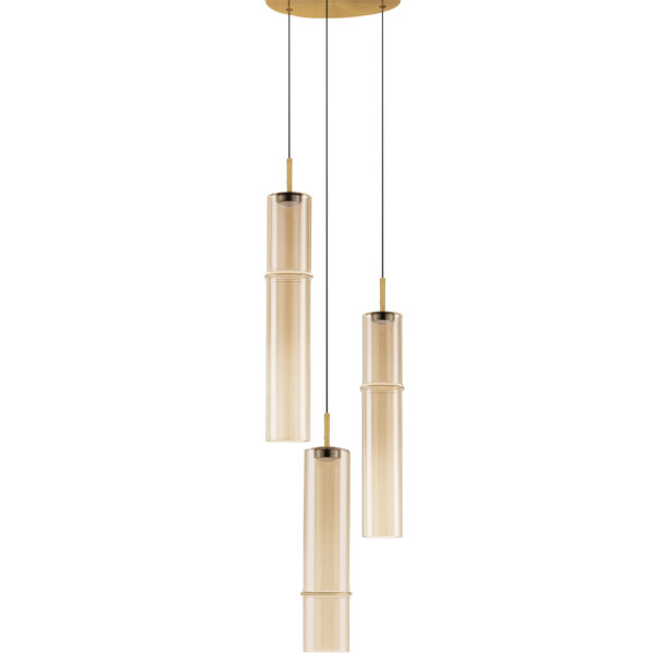 Lustra Sano 9W 3000K, Auriu, Chihlimbariu si Sticla, Metal Nova Luce