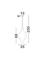 Lustra Seda 12W, Alb si Metal, Matase Nova Luce