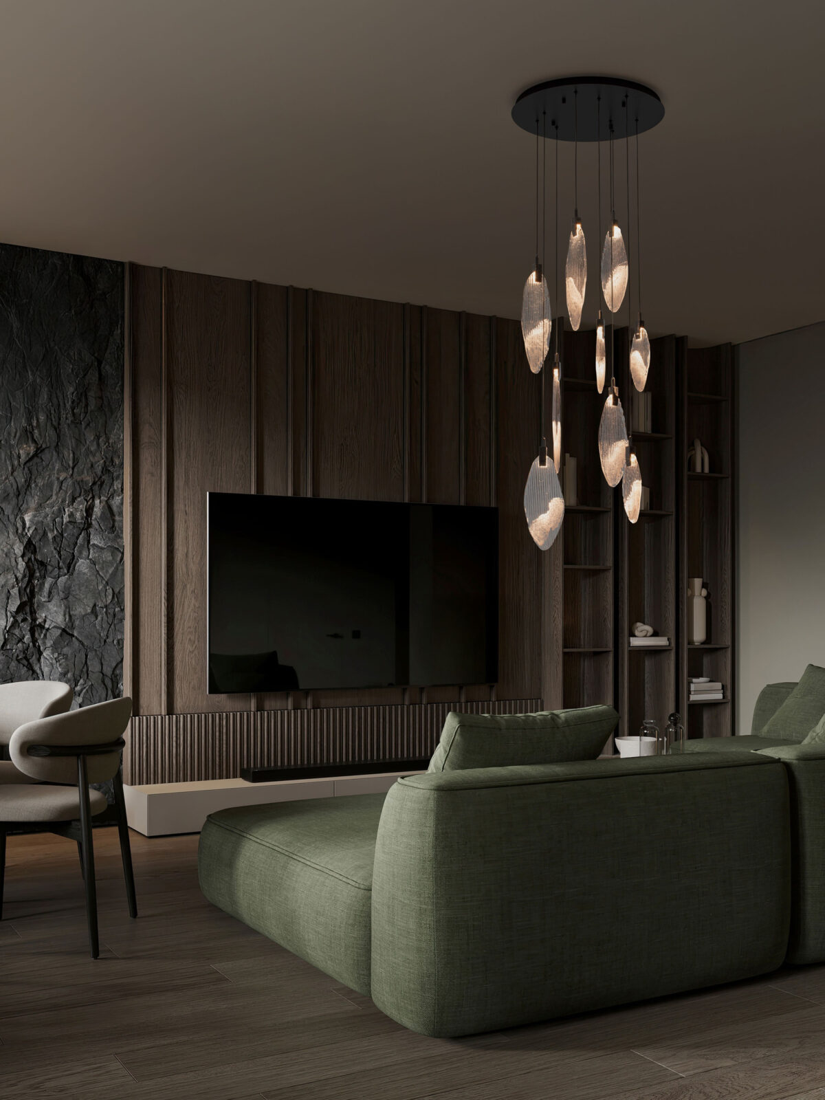 Lustra Seriq 23W 3000K, Crom si Otel, Sticla Nova Luce