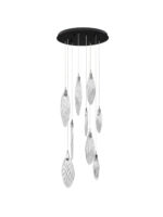 Lustra Seriq 23W 3000K, Crom si Otel, Sticla Nova Luce