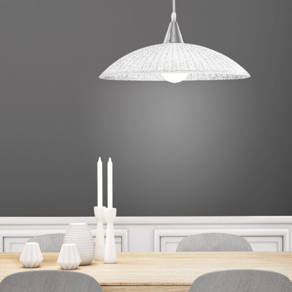 Lustra Shell 12W, Alb, Crom si Sticla, Metal Nova Luce