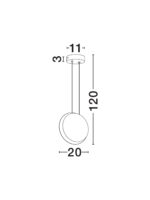 Lustra Shell 7W 3000K, Negru, Auriu si Aluminiu Nova Luce