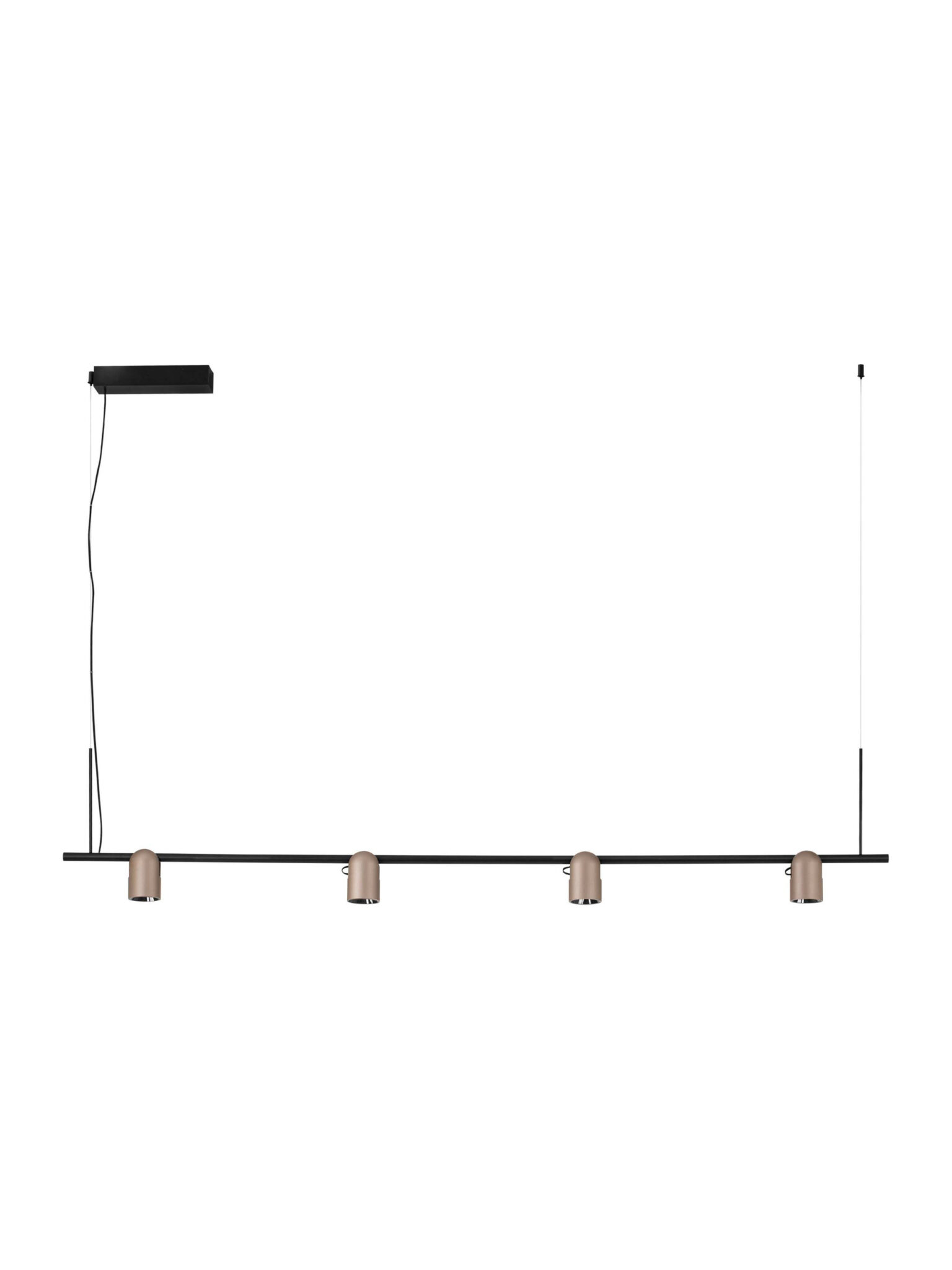 Lustra Sirmos 30W 3000K, Negru, Auriu si Aluminiu Nova Luce